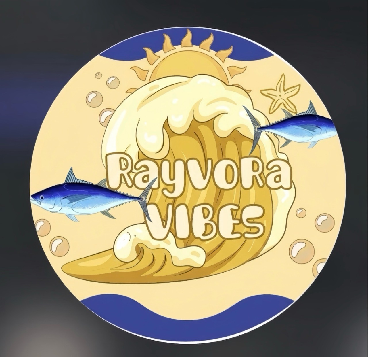 Rayvora Vibes sun, sea and tuna illustration